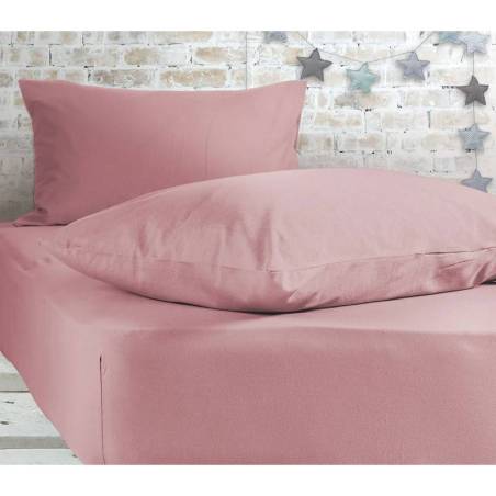 Σεντόνι Μακο King Size Jersey 180X200+30 1018-Pink - NEF-NEF Homeware