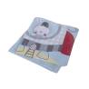 Βρεφική Κουβέρτα Πικε Baby Space Αγκαλιάς 80χ110 L.blue 100% Bambaki
