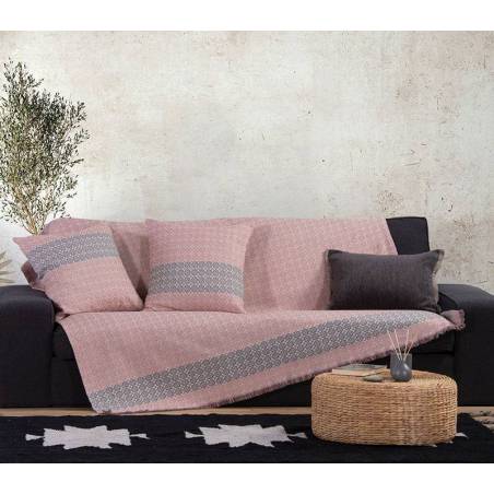 Ριχτάρι Διθεσιου Καναπε Guaver 170X250 57% Bambaki -22 Aκρυλικο -21% Πολυεστερας Pink