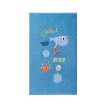 Παιδική Πετσέτα Θαλάσσης Collect & Recycle 70X120 Petrol