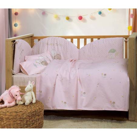 ΒΡΕΦΙΚΑ ΣΕΤ ΣΕΝΤΟΝΙΑ ΚΟΥΝΙΑΣ CUTE SNAIL NEF-NEF HOMEWARE - PINK