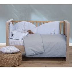 ΒΡΕΦΙΚΗ ΠΑΠΛΩΜΑΤΟΘΗΚΗ BASIC 110X150 NEF-NEF HOMEWARE - 1212-SILVER GREY