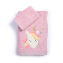 ΠΑΙΔΙΚΕΣ ΠΕΤΣΕΤΕΣ UNICORN FOREVER ΣΕΤ 2ΤΜΧ NEF-NEF HOMEWARE - PINK
