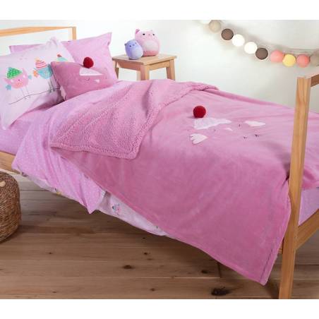 Παιδικό Διακοσμητικό Ριχτάρι Tweet So Sweet-lovely 130X180 NEF-NEF Homeware - Rose