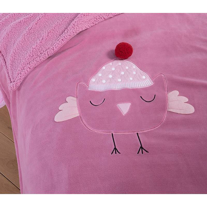 Παιδικό Διακοσμητικό Ριχτάρι Tweet So Sweet-lovely 130X180 NEF-NEF Homeware - Rose
