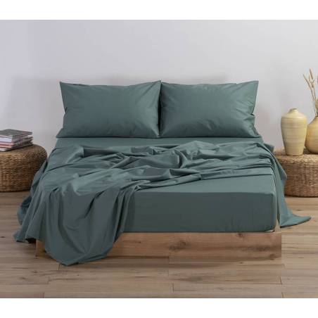 Σεντόνι Μεμονωμενο King Size Με Λαστιχο Basic 180χ200+35 NEF-NEF Homeware Homneware - 1172-green