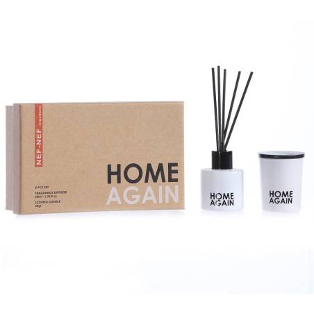 Αρωματικο Κερί & Αρωματικο Χωρου Με Στικς Home Again - White - NEF-NEF Homeware