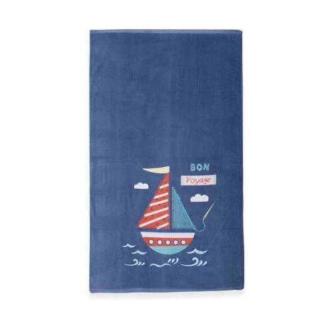 ΠΑΙΔΙΚΗ ΠΕΤΣΕΤΑ ΘΑΛΑΣΣΗΣ BON VOYAGE 70X120 - NAVY BLUE - NEF-NEF HOMEWARE