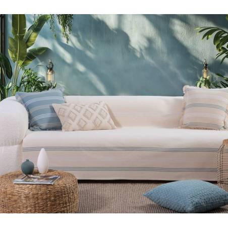Ριχτάρι Τριθεσιου Καναπε Spirit Blue 180χ300 - Natural - NEF-NEF Homeware