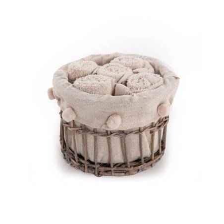 Διακοσμητικό Καλαθι Με Λαβετες "please" 30X30 Beige - NEF-NEF Homeware