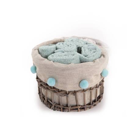 Διακοσμητικό Καλαθι Με Λαβετες "please" 30X30 Pistachio - NEF-NEF Homeware