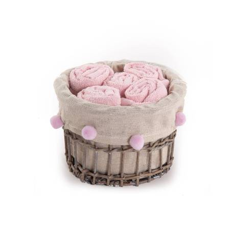 Διακοσμητικό Καλαθι Με Λαβετες "please" 30X30 Pink - NEF-NEF Homeware