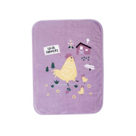 Βρεφική Κουβέρτα Αγκαλιάς Piu Piu 75X100 Mauve - NEF-NEF Homeware
