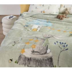 ΚΟΥΒΕΡΤΑ ΠΟΛ.WOODLAND PARTY 160X220 - PISTACHIO - NEF-NEF Homeware