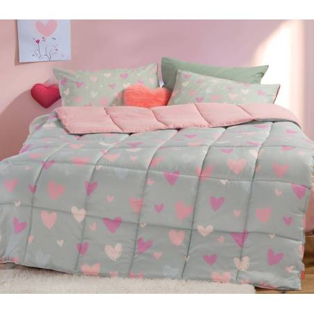 Πάπλωμα Μικρ-πολ.hearts Attack 160X220 - Pink - NEF-NEF Homeware