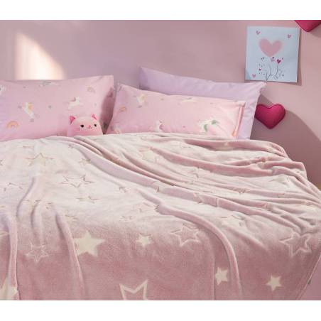 Κουβέρτα Πολ.starlight 160X220 - Pink - NEF-NEF Homeware