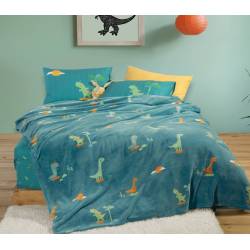 ΚΟΥΒΕΡΤΑ ΠΟΛ.DINOS ON WHEELS 160X220 - PETROL - NEF-NEF Homeware