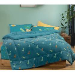 ΚΟΥΒΕΡΤΑ-ΠΑΠΛΩΜΑ ΠΟΛ.DINOS ON WHEELS 160X220 - PETROL - NEF-NEF Homeware