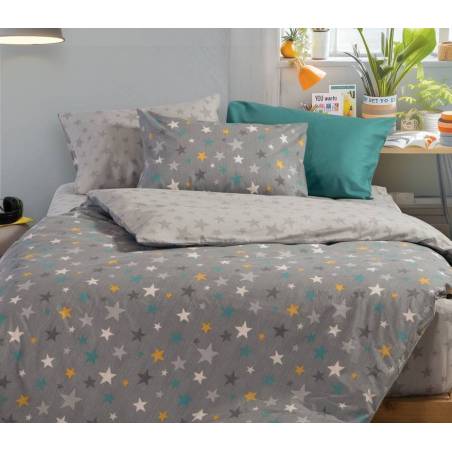 Σεντόνι Βαμβ.σετ Μονό Stars Above - Grey - NEF-NEF Homeware