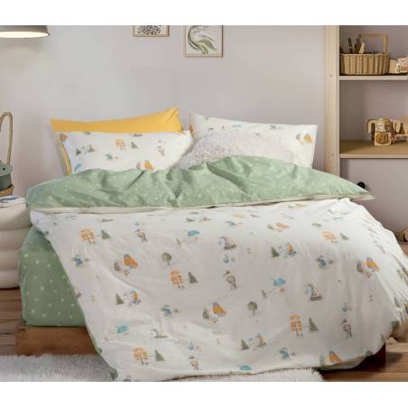 Παπλωματοθήκη Βαμβ.σετ Μονή Woodland Party - Ecru - NEF-NEF Homeware