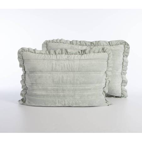 Μαξιλαροθήκη Πολ.sirion Σετ 2τμχ - Mint Grey - NEF-NEF Homeware