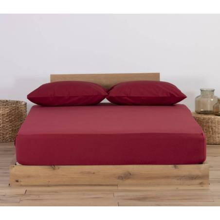 Σεντόνι Βαμβ.jersey 100X200+30 - 970-bordo - NEF-NEF Homeware