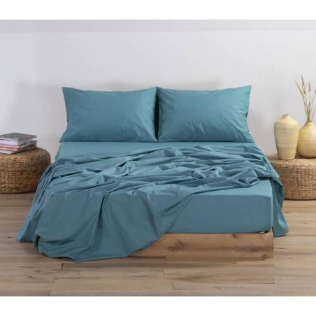 Σεντόνι Βαμβ.basic 240X270 - 1104-dusty Petrol - NEF-NEF Homeware