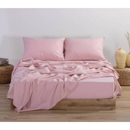 Σεντόνι Βαμβ.basic Μ.λ.120χ200+30 - 1011-pink - NEF-NEF Homeware