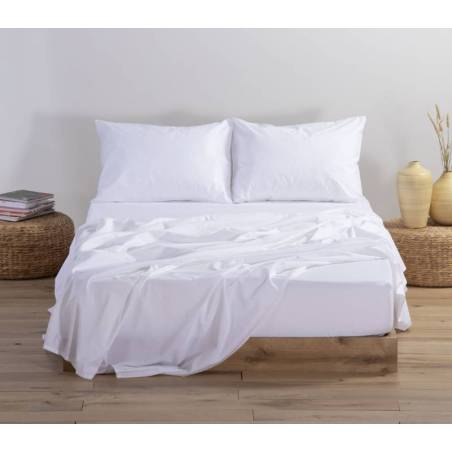 Σεντόνι Βαμβ.basic 170X270 - 200-white - NEF-NEF Homeware