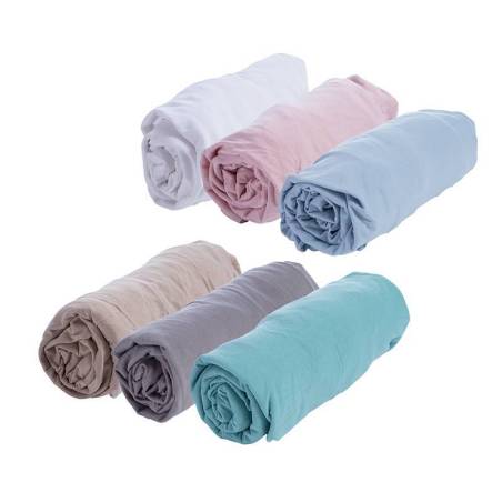 Σεντόνι Μεμονωμενο Μακο Μονό Με Λαστιχο Jersey 100X200+30 - L.blue - NEF-NEF Homeware