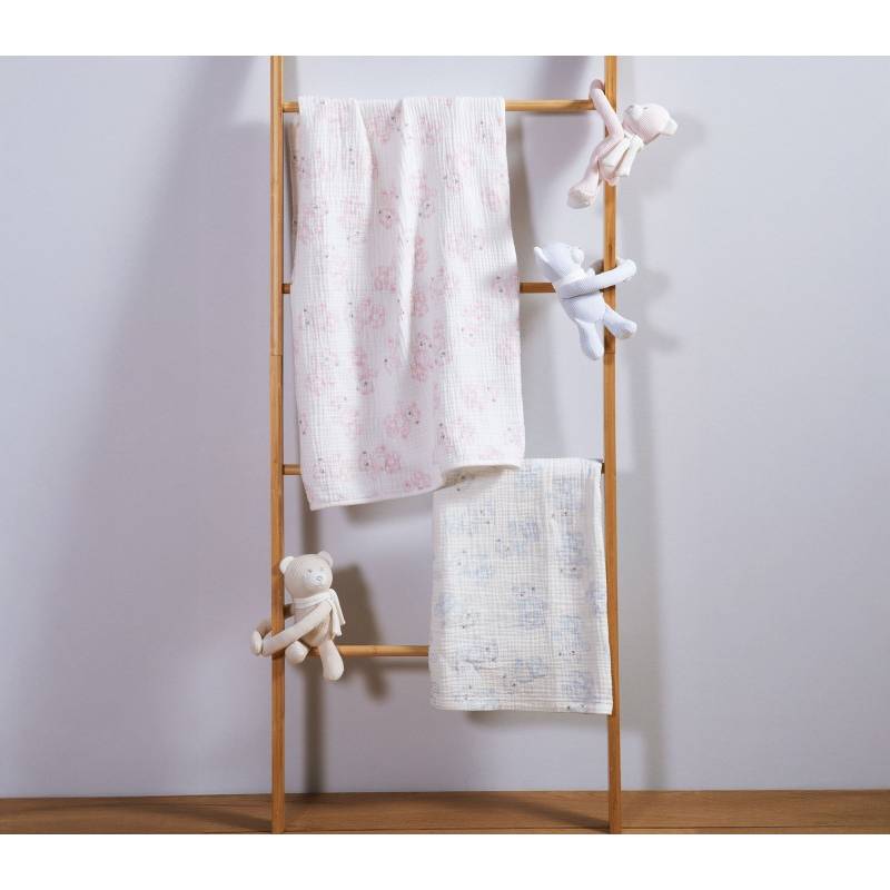 Κουβερτακι Με Αρκουδακι Teddy 75X100 NEF-NEF Homeware