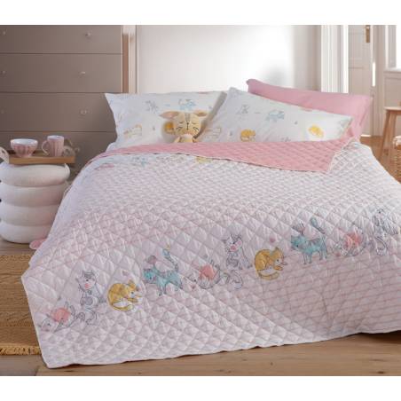 Παιδικό Κουβερλί Μονό Cat Life 180X240 NEF-NEF Homeware