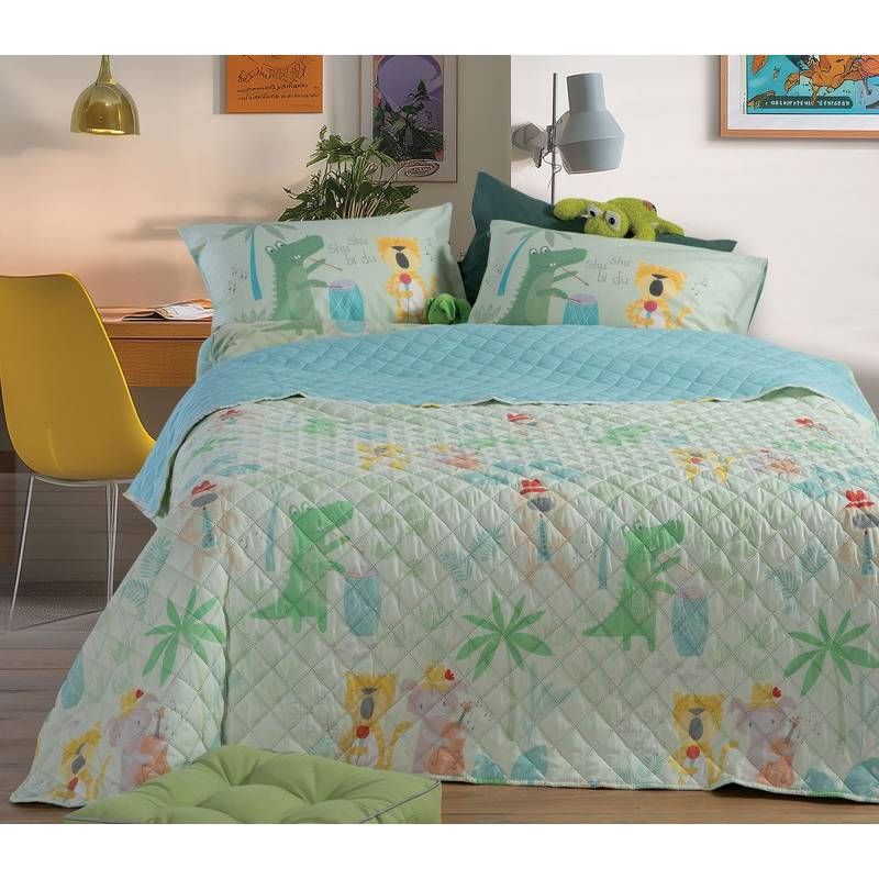 Παιδικό Κουβερλί Μονό Jungle Music 180X240 NEF-NEF Homeware