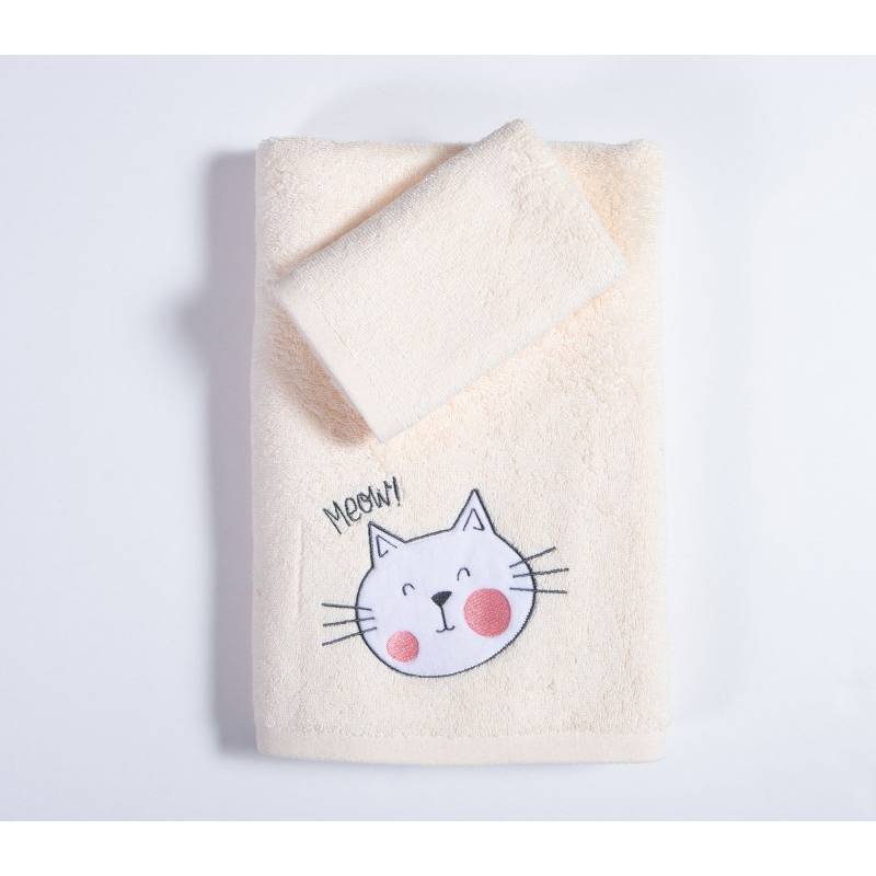 Παιδικες Πετσέτες Σετ 2tmx Cat Life NEF-NEF Homeware