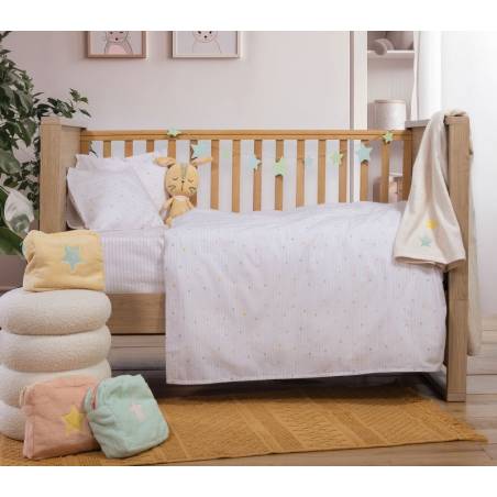 Βρεφικά Σετ Σεντόνια Κούνιας Happy NEF-NEF Homeware