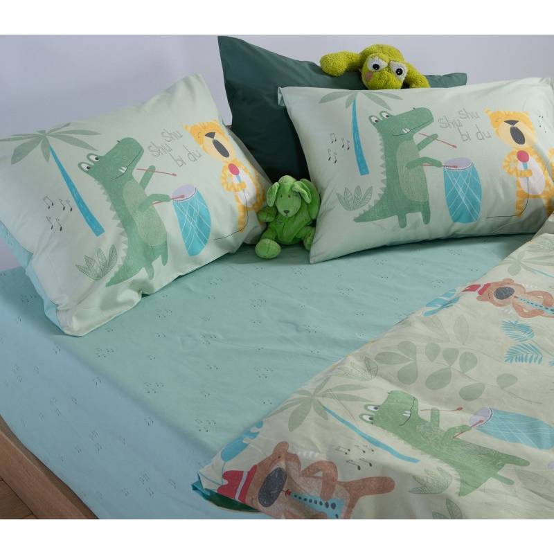 Παιδικα Σετ Σεντόνια Μονά Jungle Music 170X260 NEF-NEF Homeware