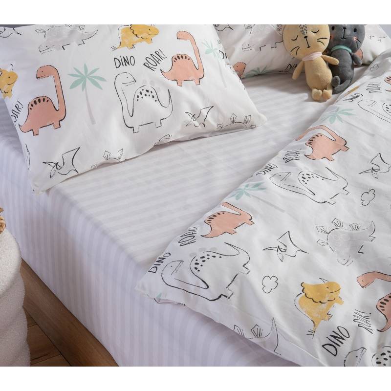 Παιδικα Σετ Σεντόνια Μονά Dinosaur Art 170X260 NEF-NEF Homeware
