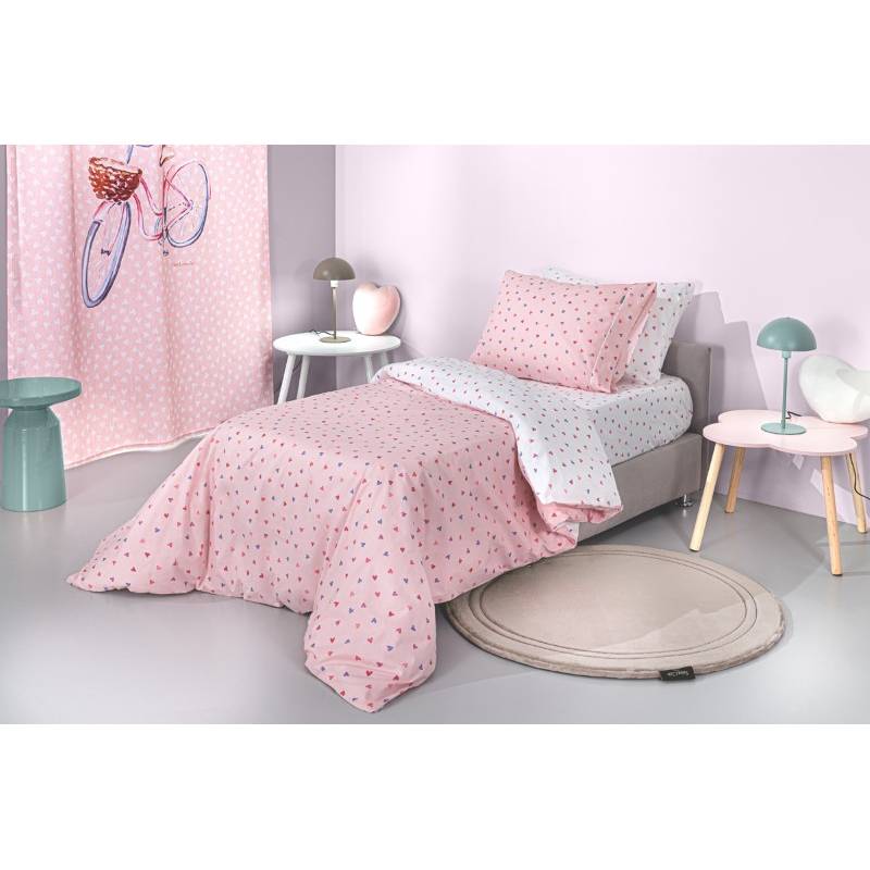 Σεντόνια Amore Pink 165X250 Σετ 3τμχ