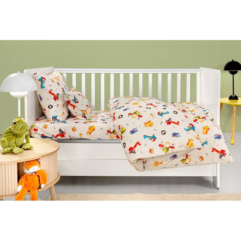 Σεντόνια Bebe Band Natural Σετ 3τμχ (2x115x170 30X40)