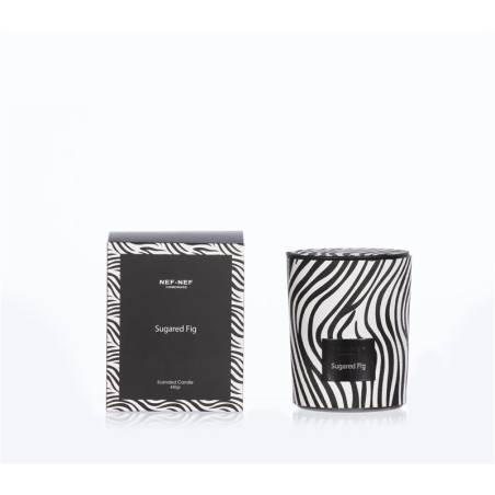 Αρωματικό Κερί Sugared Fig 450gr Black/White Nef-Nef Homeware