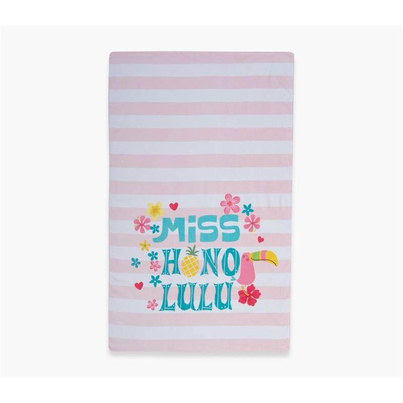NEF-NEF Homeware Παιδική Πετσέτα Θαλάσσης Miss Honolulu 70x120 PINK